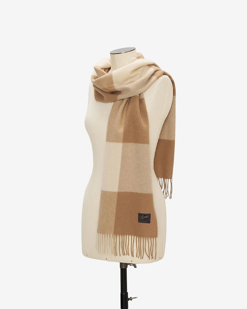 Écharpe en laine à carreaux