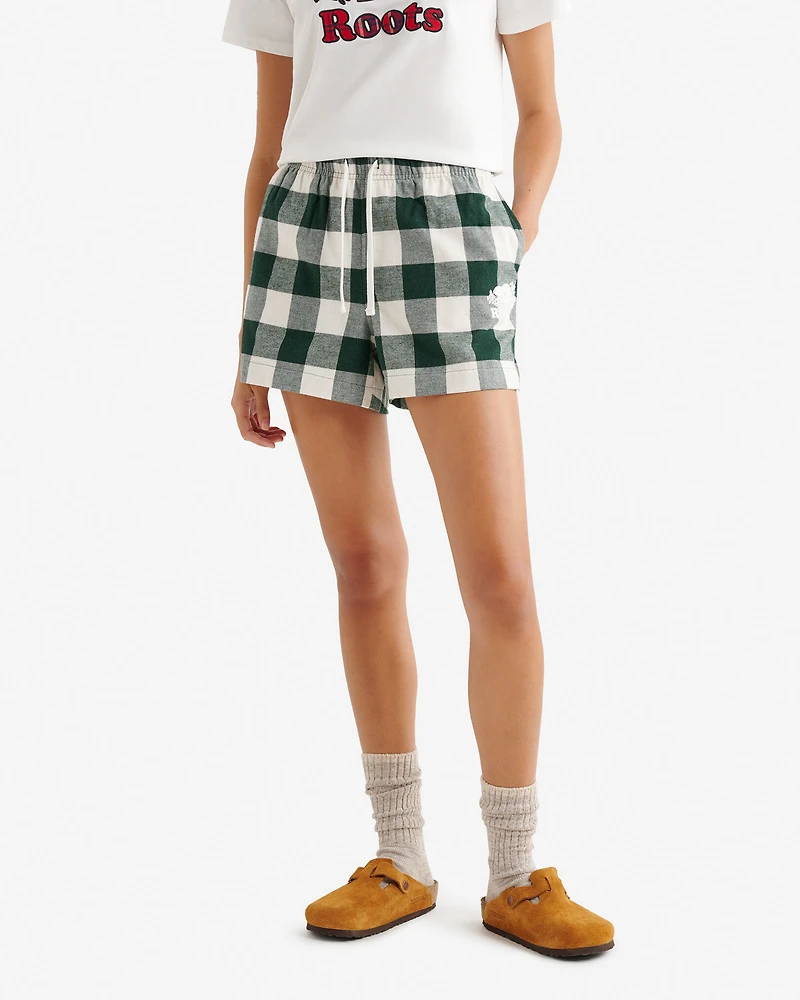 Womens Plaid Pajama Short