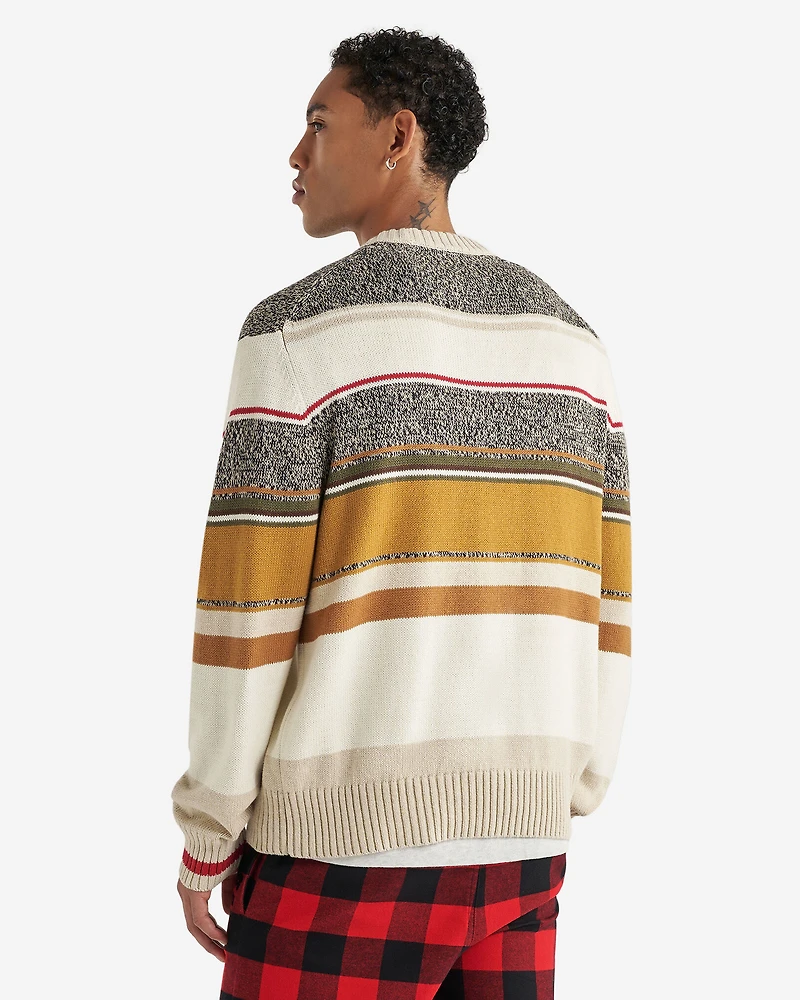 Chandail à col rond rayures Cabane