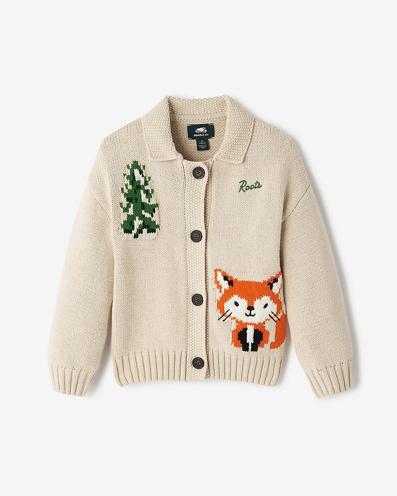 Cardigan Renard des neiges pour tout-petits