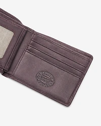 Portefeuille mince à rabat latéral en cuir Tribe