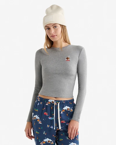 Chandail ajusté à manches longues Temps des fêtes pour femmes