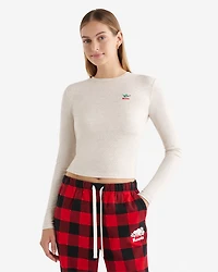 Chandail ajusté à manches longues Temps des fêtes pour femmes