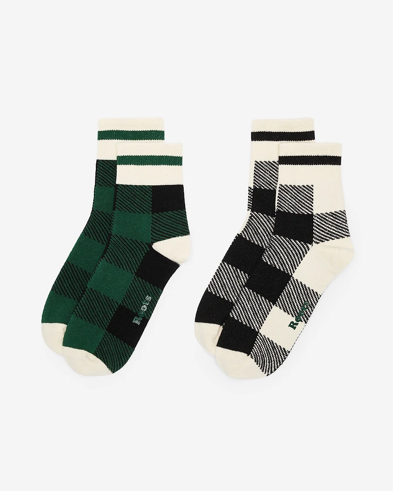 Adult Park Plaid Ankle Sock 2 Pack