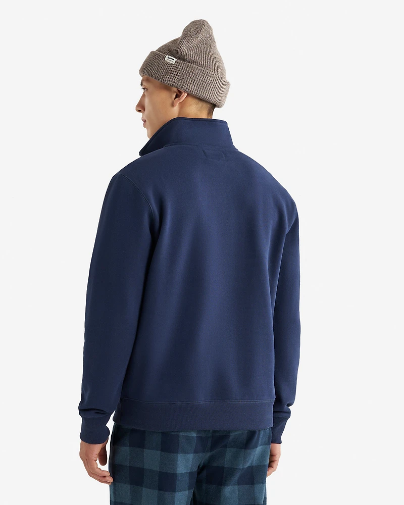 Chandail à demi-glissière avec appliqué carreaux