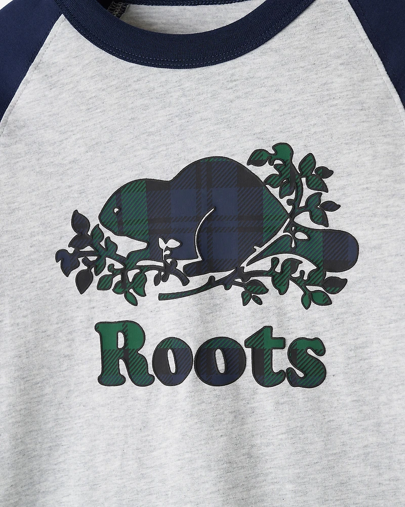 T-shirt style baseball à carreaux pour enfants