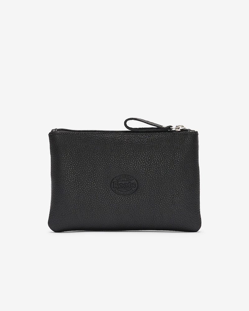 Grande pochette à glissière en cuir Cervino