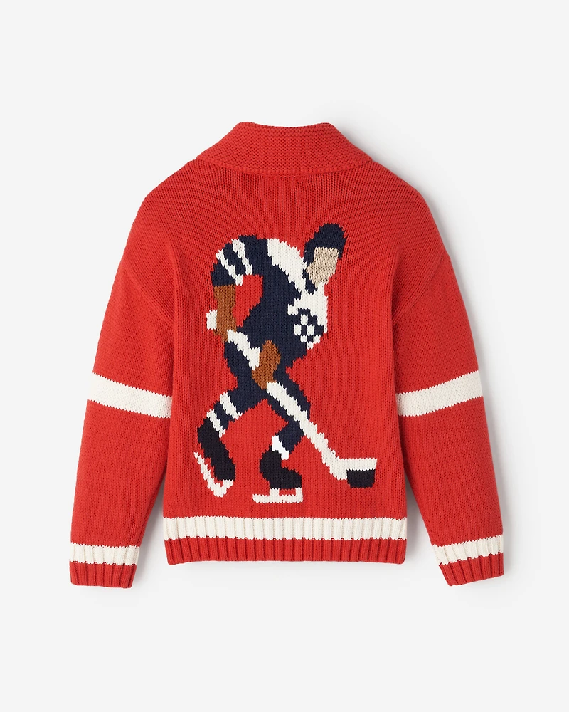 Toddler Hockey Shawl Cardigan