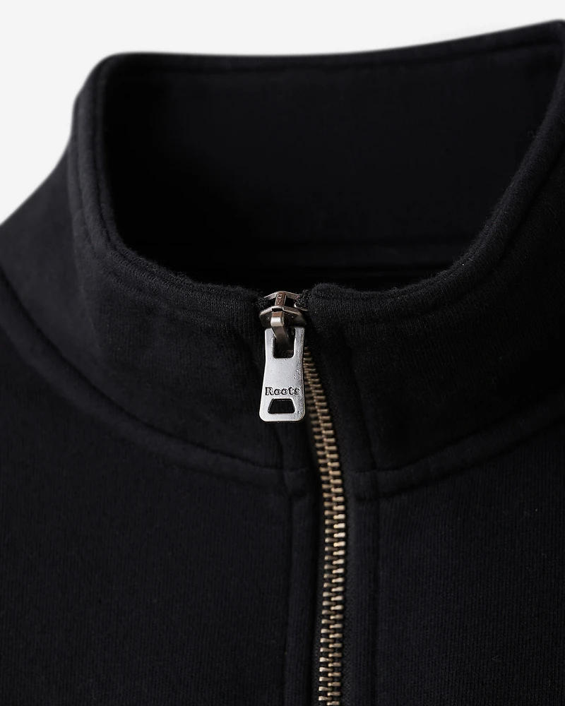 Chandail à col glissière décontracté Cooper en coton bio