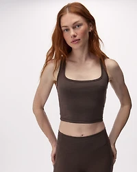 Camisole sport courte en tricot