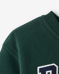 Chandail à col rond avec appliqué carreaux pour bébés