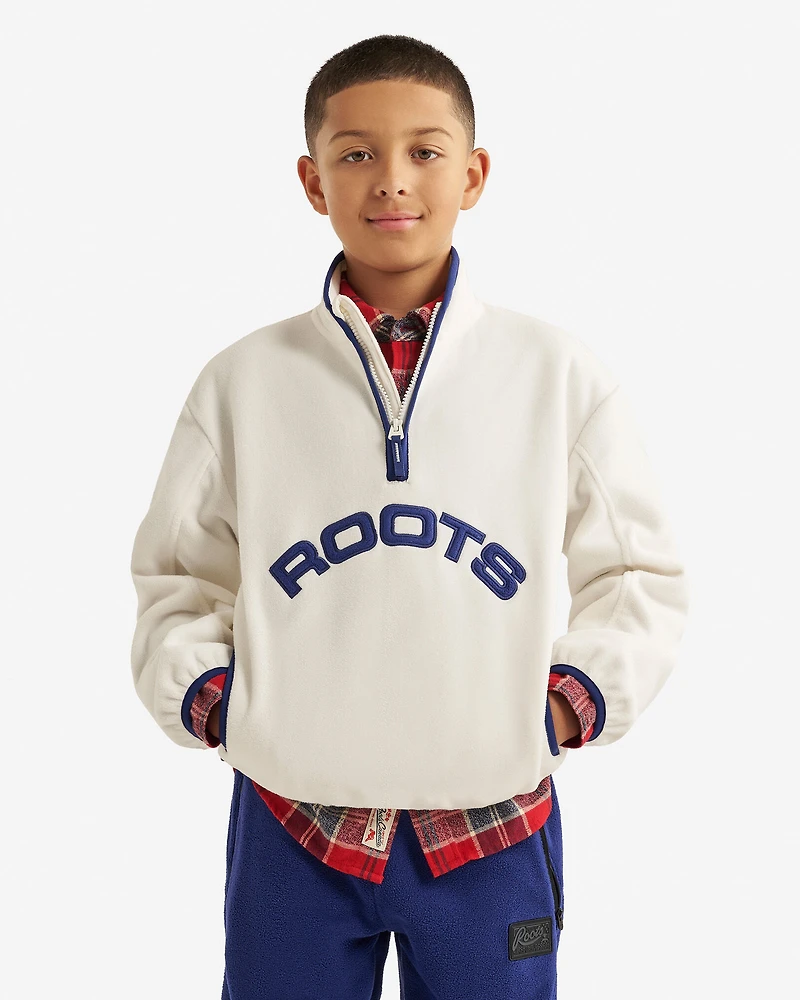 Chandail sport à col demi-glissière en micromolleton pour enfants