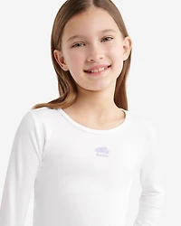 T-shirt sport à ourlet tulipe ajusté pour filles