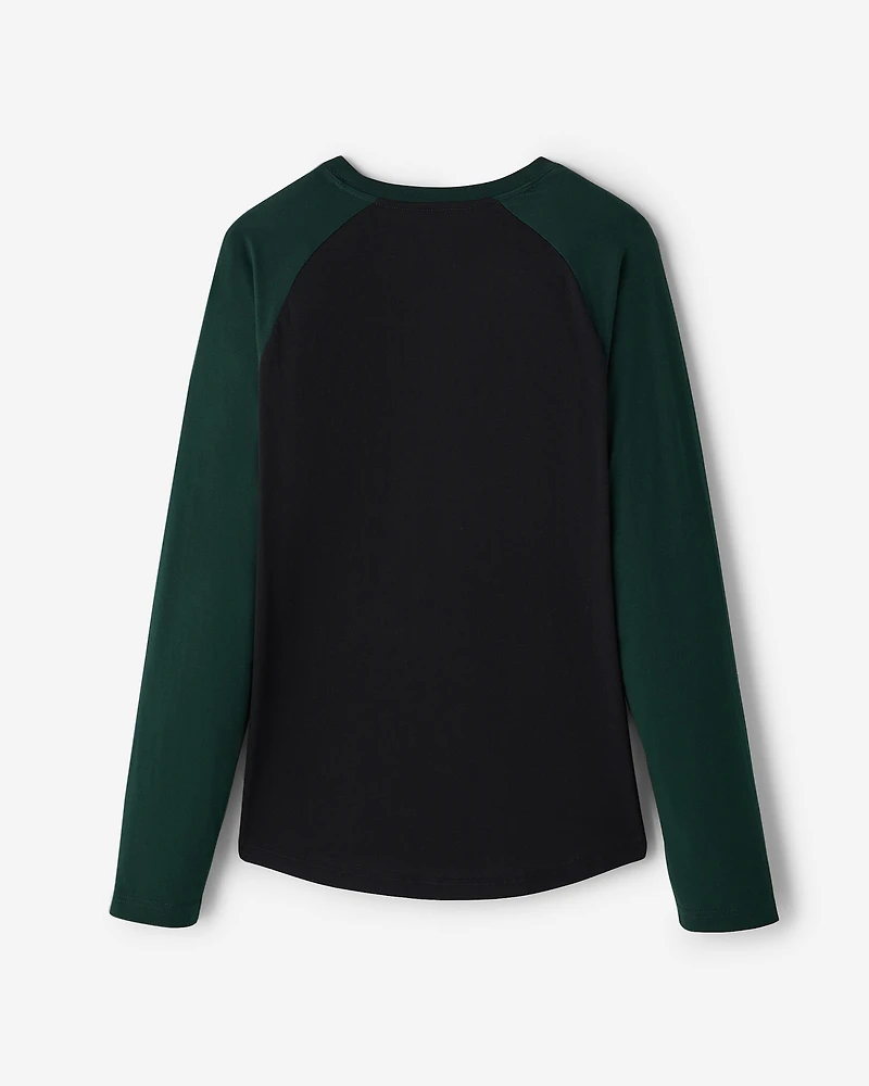 Mens Cooper Plaid Raglan Long Sleeve T-Shirt