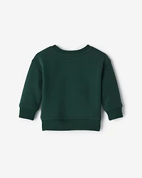 Chandail à col rond avec appliqué carreaux pour bébés