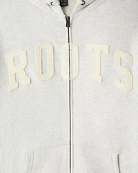 Chandail à capuchon et glissière avec appliqué Roots