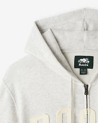 Chandail à capuchon et glissière avec appliqué Roots