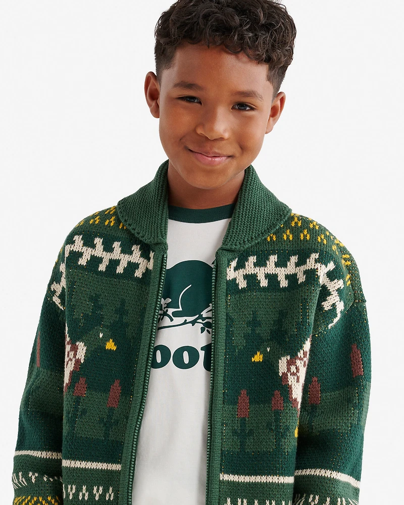 Kids Cabin Shawl Fair Isle Cardigan