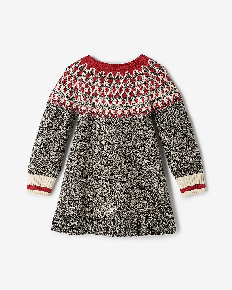 Toddler Girls Cabin Fair Isle Sweater Dress