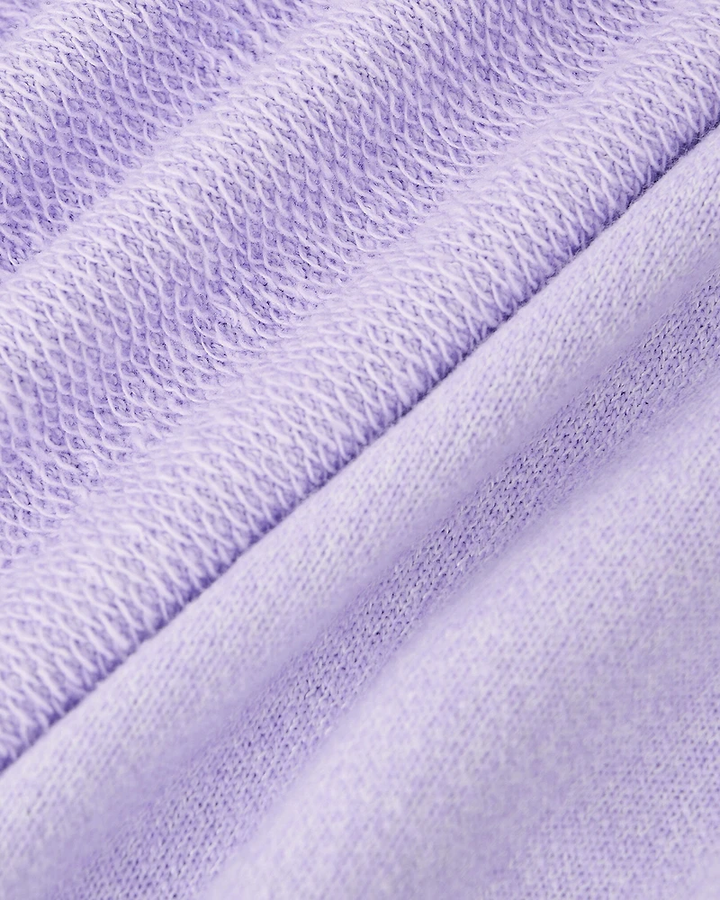 Chandail original à capuchon et glissière en jersey bouclette de coton bio pour enfants