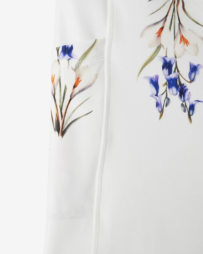 Restore Stretch Pocket Floral Bike Short 5 Inch