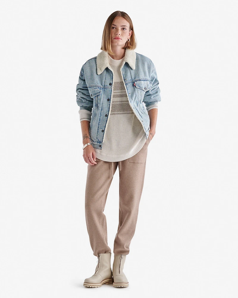 Cabin Stripe Shaker Crew Sweater