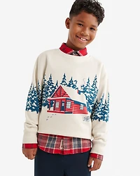 Kids Cabin Landscape Crew Sweatshirt