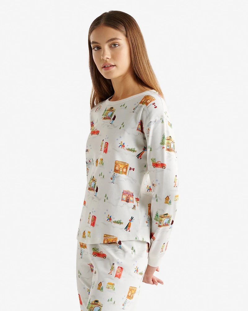 Womens Holiday Pajama Top