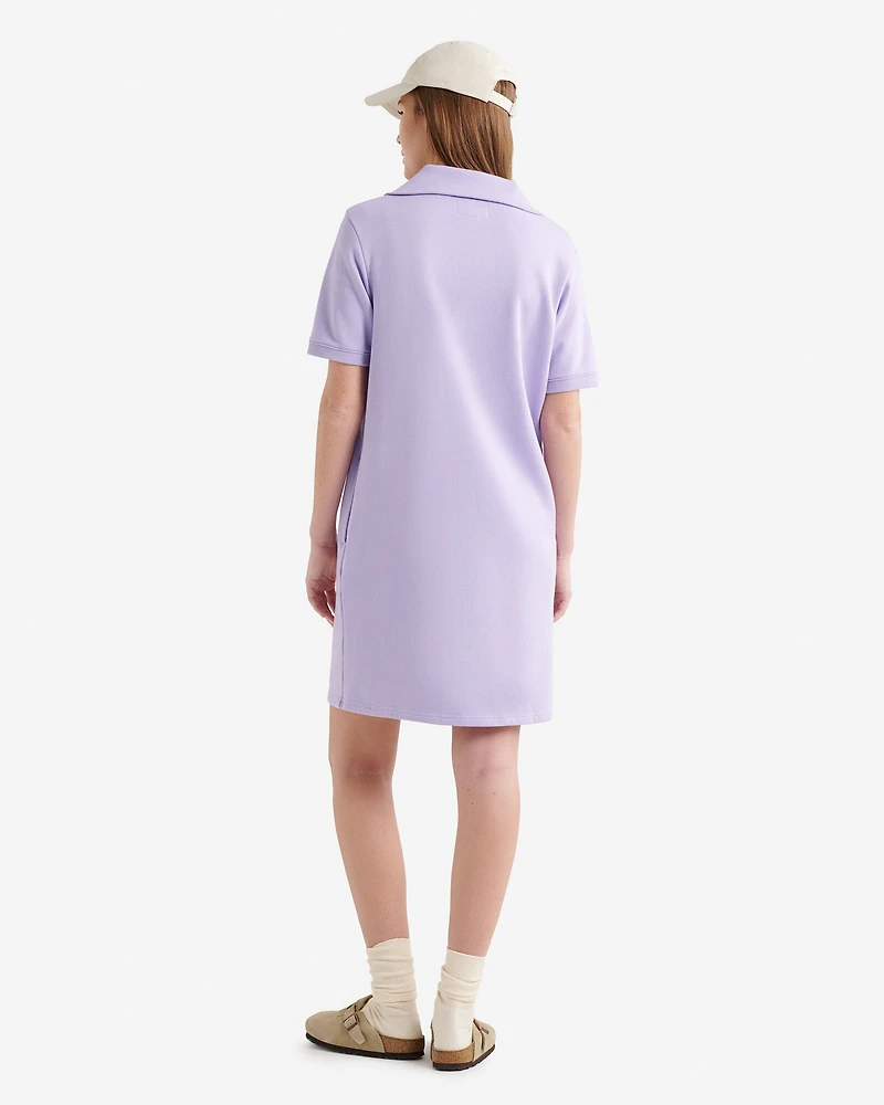 Cooper Terry Short Sleeve Quarter Zip Dress