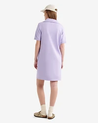 Cooper Terry Short Sleeve Quarter Zip Dress