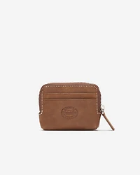 Pochette à glissière pour cartes en cuir Tribe