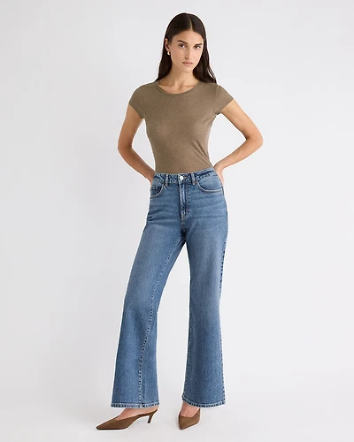 Long High-Rise Wide-Leg Jeans