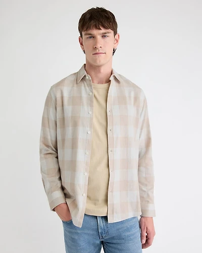 Regular-Fit Plaid Flannel Shirt