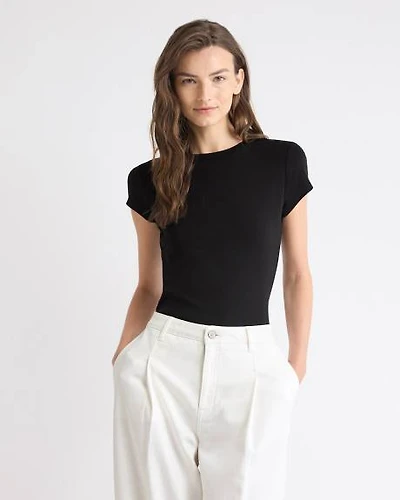 Short-Sleeve Crew-Neck Basic Tee