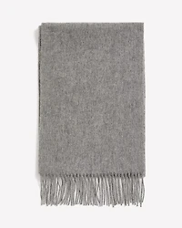 Solid Wool Scarf with Fringes