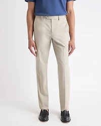 Beige Slim-Fit Wool-Blend Essential Pant