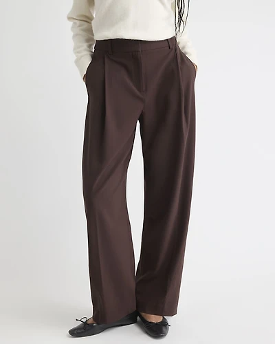 Twill High-Rise Barrel Pant