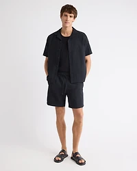 Seersucker Short with Elastic Waistband