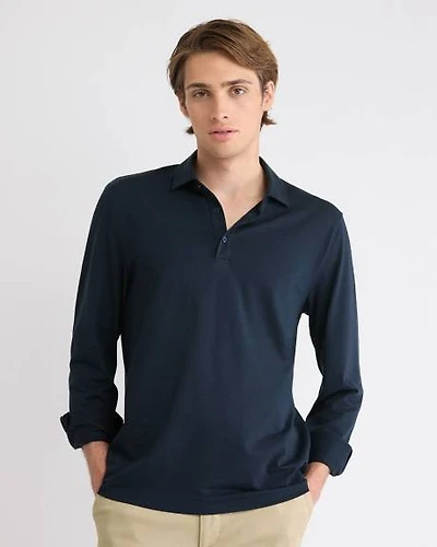 Long-Sleeve Supima (R) Cotton Polo