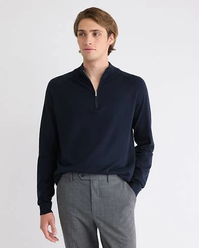Pull à Col Montant Demi-Zip et Manches Longues