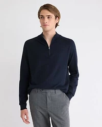 Pull à Col Montant Demi-Zip et Manches Longues
