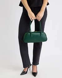 Faux Leather East-West Bag