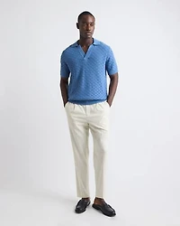 Pleated Tapered-Leg Pant with Elastic Waistband