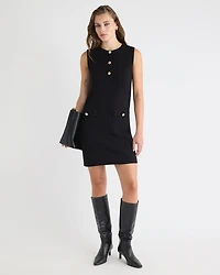 Sleeveless Crew-Neck Mini Sweater Dress