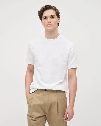Textured Short-Sleeve Crew-Neck Tee