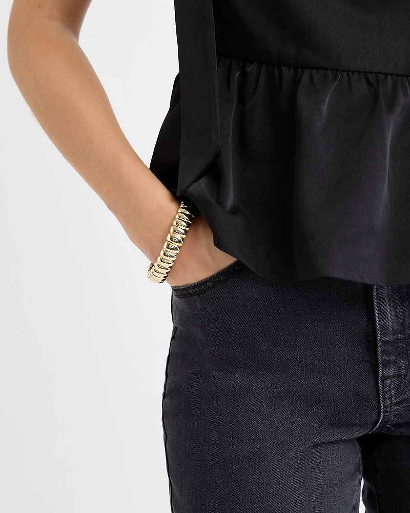 Ribbed Elastic Bangle