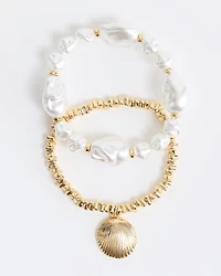 Pearl and Shell Bracelets