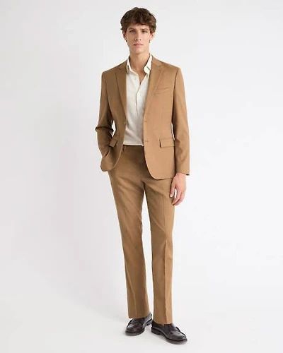 Slim-Fit Golden Brown Suit Pant