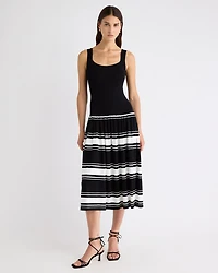 Sleeveless Square-Neck Midi Dress