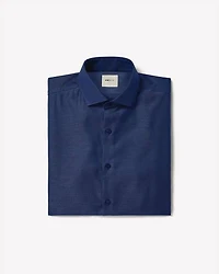 Chemise Habillée à Coupe Ajustée en Dobby Deux Tons